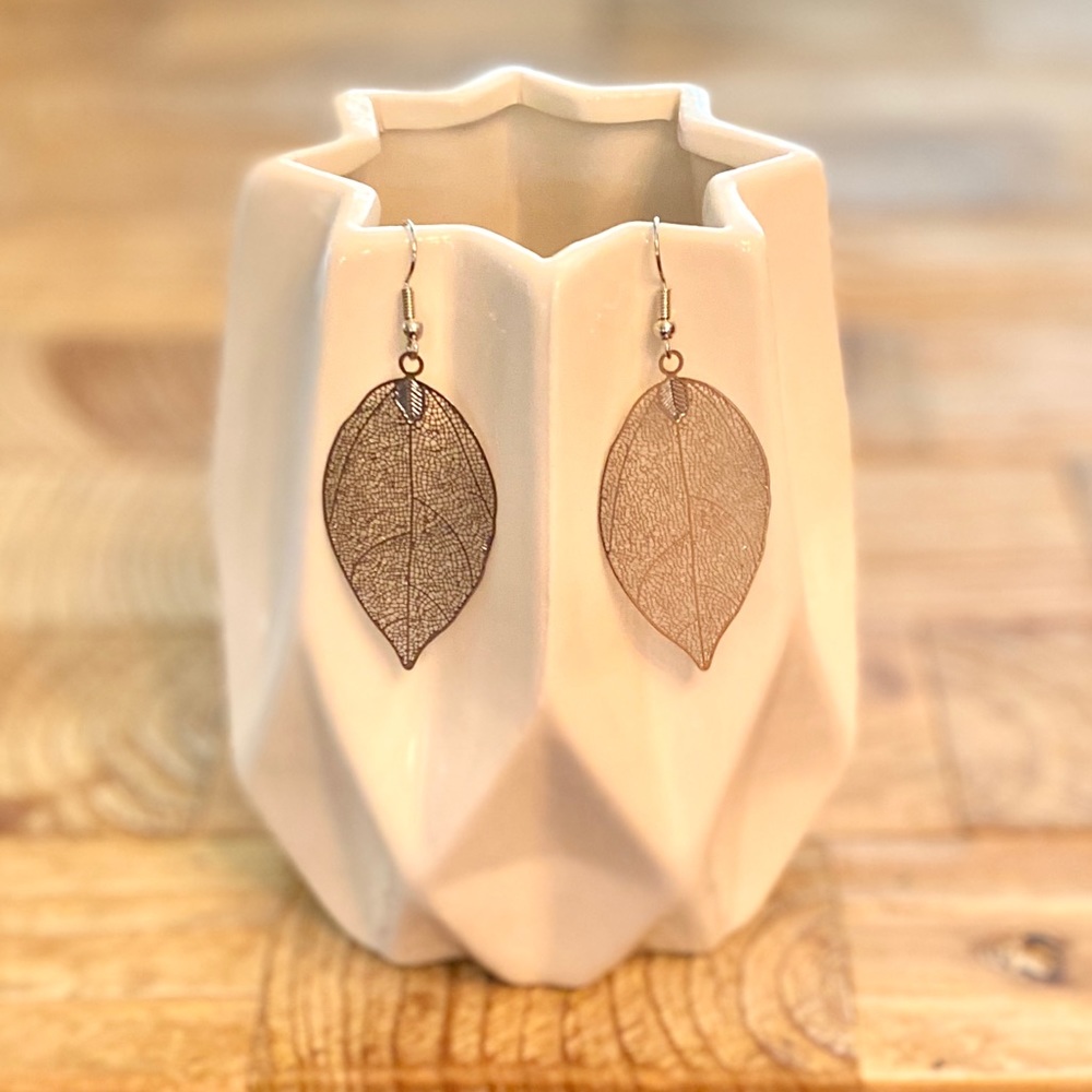 Silver Leaf Earrings